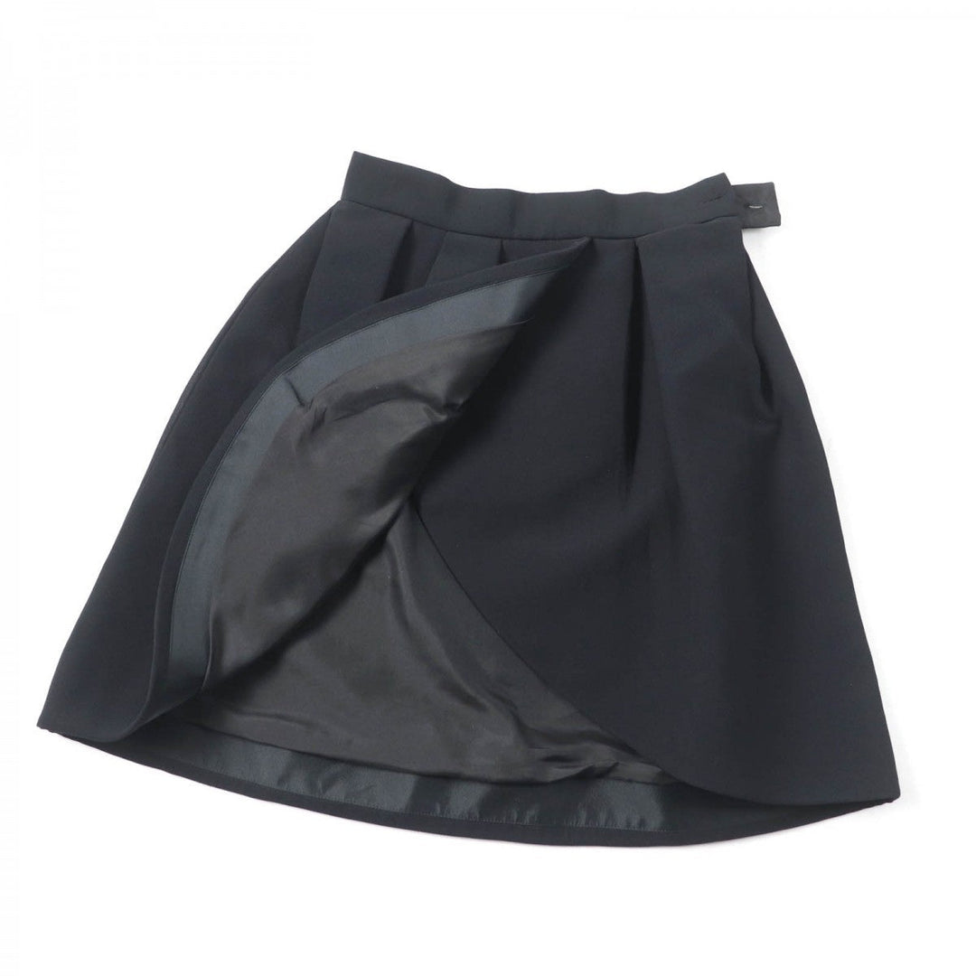 LOUIS VUITTON flare skirt Outer: 100% silk, Lining: 100% silk black Women 36 Used Authentic