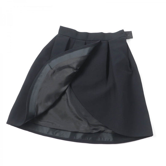 LOUIS VUITTON flare skirt Outer: 100% silk, Lining: 100% silk black Women 36 Used Authentic
