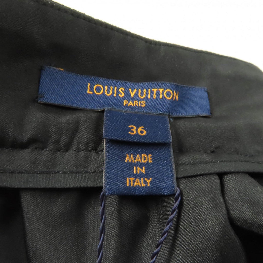 LOUIS VUITTON flare skirt Outer: 100% silk, Lining: 100% silk black Women 36 Used Authentic