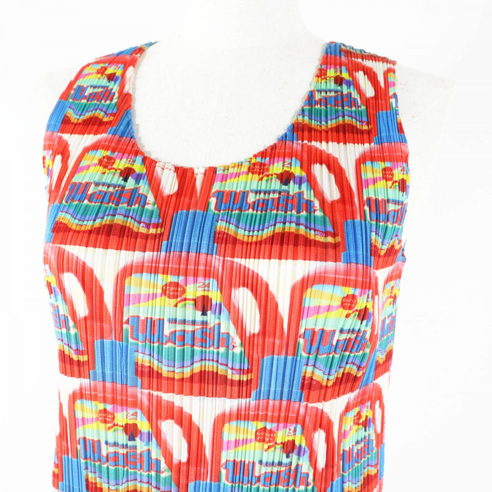 PLEATS PLEASE one piece PP83-JH514 Main: 100% polyester Multi Women 4 Used Authentic