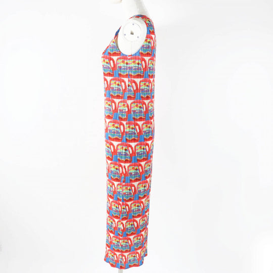 PLEATS PLEASE one piece PP83-JH514 Main: 100% polyester Multi Women 4 Used Authentic