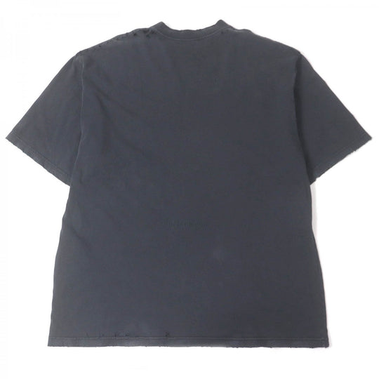 BALENCIAGA Short sleeve T-shirt 764235 Main: 100% cotton, part: 97% cotton, part: 3% polyurethane black mens XL Used Authentic