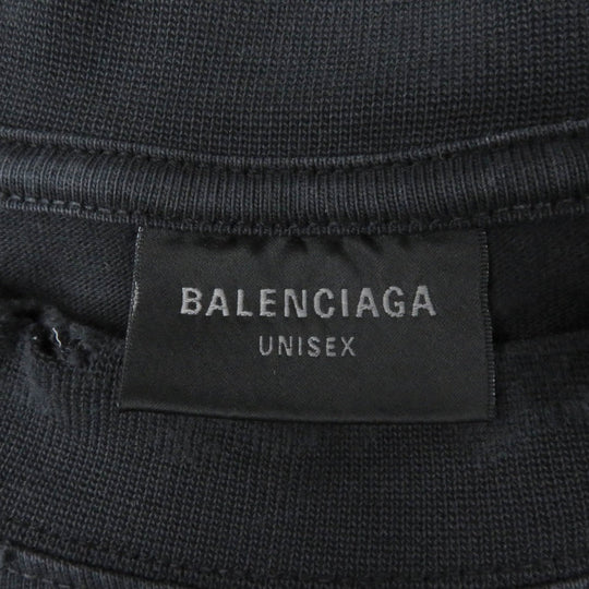 BALENCIAGA Short sleeve T-shirt 764235 Main: 100% cotton, part: 97% cotton, part: 3% polyurethane black mens XL Used Authentic