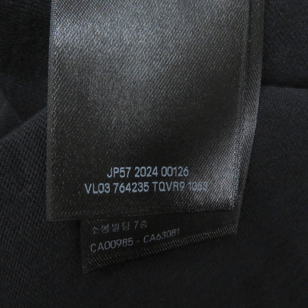 BALENCIAGA Short sleeve T-shirt 764235 Main: 100% cotton, part: 97% cotton, part: 3% polyurethane black mens XL Used Authentic