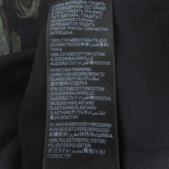 BALENCIAGA Short sleeve T-shirt 764235 Main: 100% cotton, part: 97% cotton, part: 3% polyurethane black mens XL Used Authentic