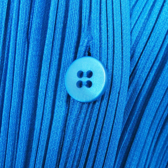 PLEATS PLEASE cardigan PP83-JJ105 Main: 100% polyester blue Women 3 Used Authentic