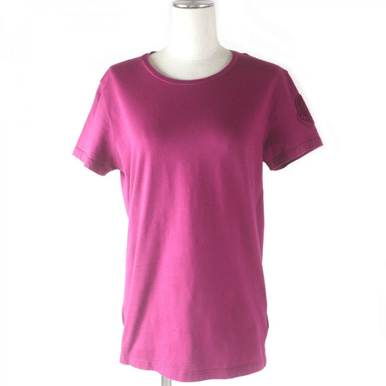 MONCLER Short sleeve T-shirt Main: 100% cotton purple T-SHIRT GIROCOLLO Women L Used Authentic