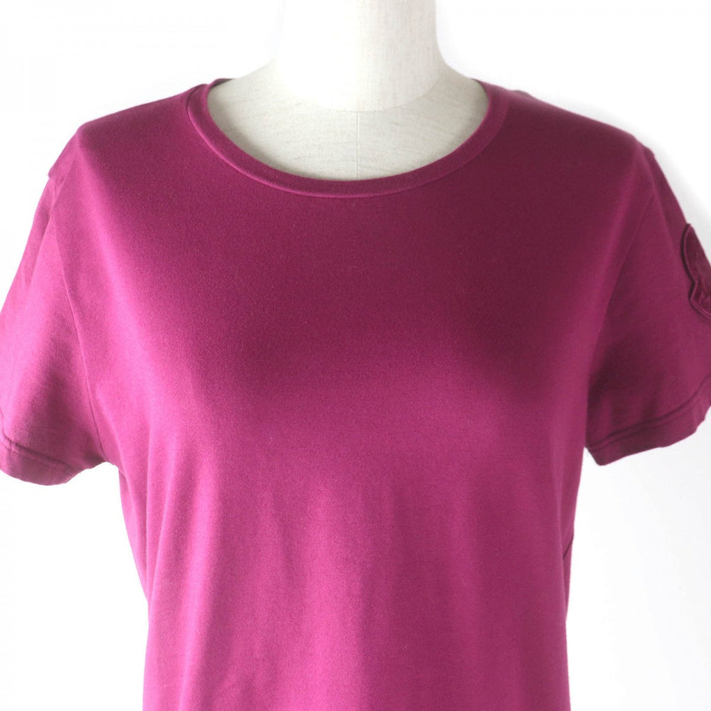 MONCLER Short sleeve T-shirt Main: 100% cotton purple T-SHIRT GIROCOLLO Women L Used Authentic
