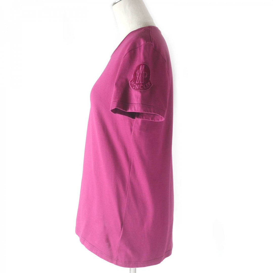 MONCLER Short sleeve T-shirt Main: 100% cotton purple T-SHIRT GIROCOLLO Women L Used Authentic