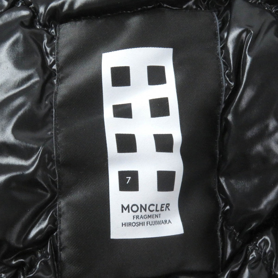 MONCLER GENIUS 7 Down jacket Outer: 100% cotton, Lining: 100% nylon, Part: 100% wool, Part: 100% polyester, Part: cowhide black SVEN GIUBBOTTO mens 2 Used Authentic