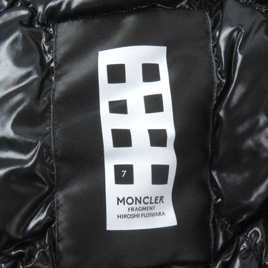MONCLER GENIUS 7 Down jacket Outer: 100% cotton, Lining: 100% nylon, Part: 100% wool, Part: 100% polyester, Part: cowhide black SVEN GIUBBOTTO mens 2 Used Authentic