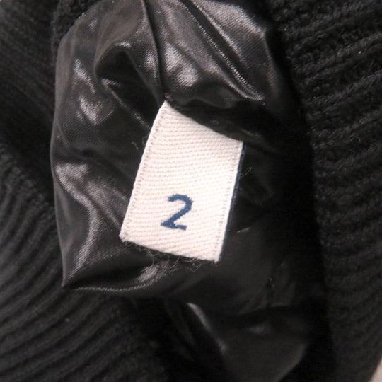 MONCLER GENIUS 7 Down jacket Outer: 100% cotton, Lining: 100% nylon, Part: 100% wool, Part: 100% polyester, Part: cowhide black SVEN GIUBBOTTO mens 2 Used Authentic