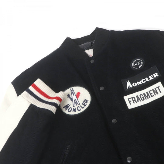 MONCLER GENIUS 7 Down jacket Outer: 100% cotton, Lining: 100% nylon, Part: 100% wool, Part: 100% polyester, Part: cowhide black SVEN GIUBBOTTO mens 2 Used Authentic