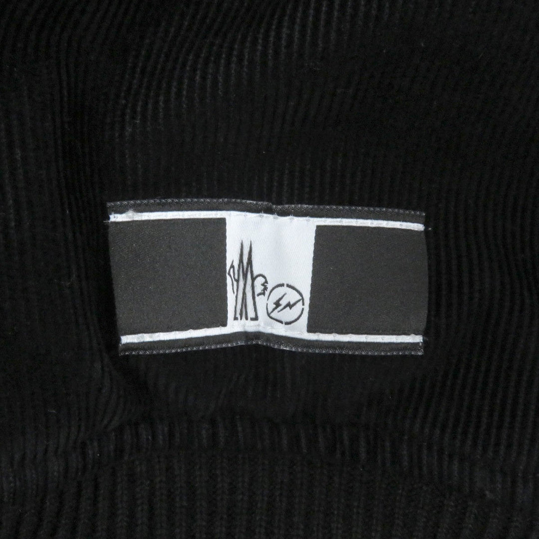 MONCLER GENIUS 7 Down jacket Outer: 100% cotton, Lining: 100% nylon, Part: 100% wool, Part: 100% polyester, Part: cowhide black SVEN GIUBBOTTO mens 2 Used Authentic