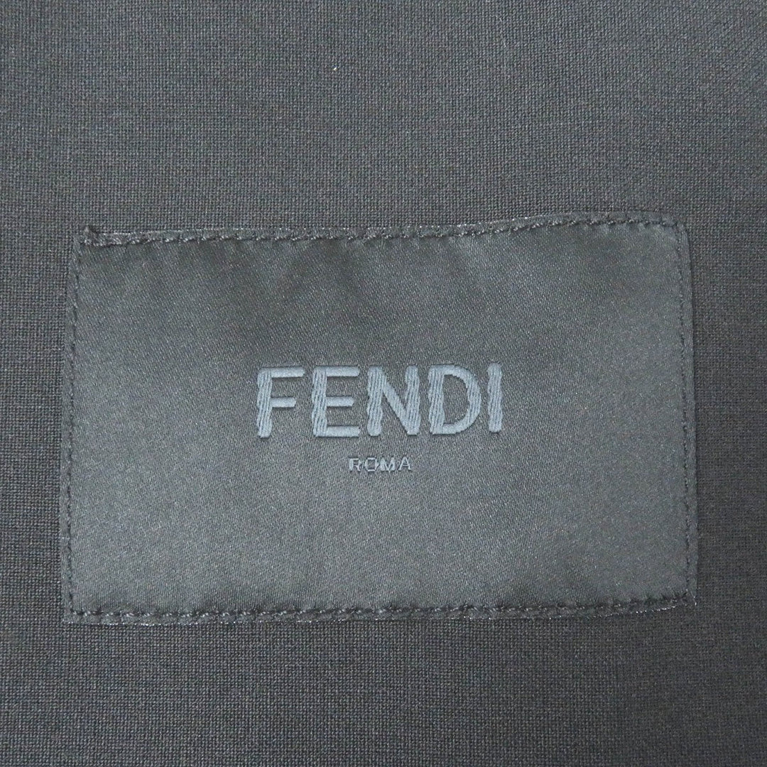 FENDI Long sleeve shirt FW1145 Main: 53% polyester, 43% wool, 4% polyurethane black mens 46 Used Authentic