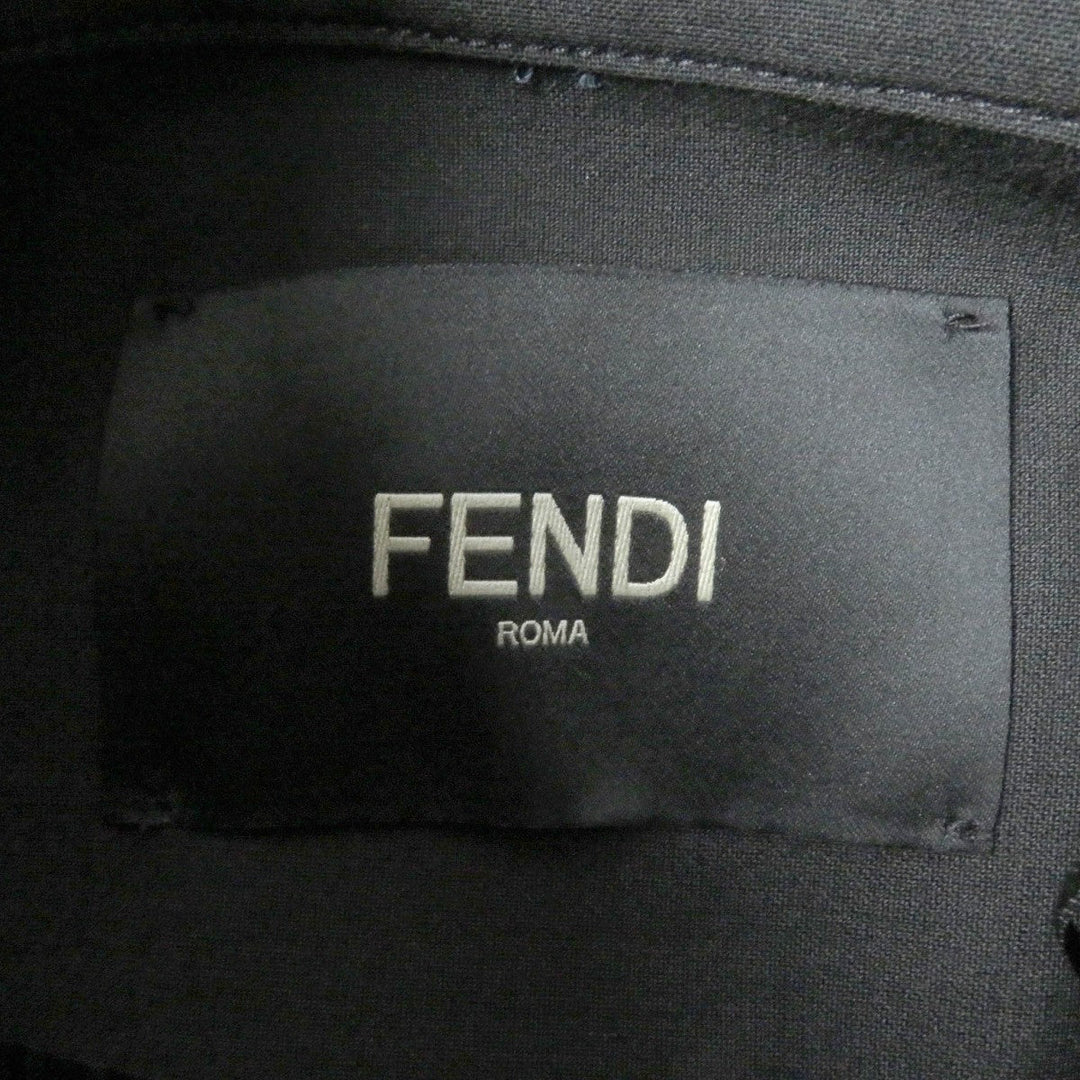 FENDI Long sleeve shirt FW1145 Main: 53% polyester, 43% wool, 4% polyurethane black mens 46 Used Authentic