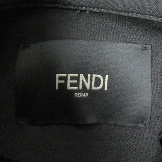 FENDI Long sleeve shirt FW1145 Main: 53% polyester, 43% wool, 4% polyurethane black mens 46 Used Authentic