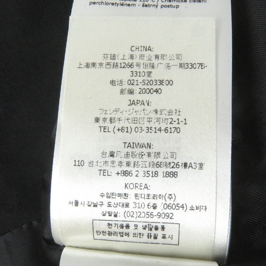 FENDI Long sleeve shirt FW1145 Main: 53% polyester, 43% wool, 4% polyurethane black mens 46 Used Authentic