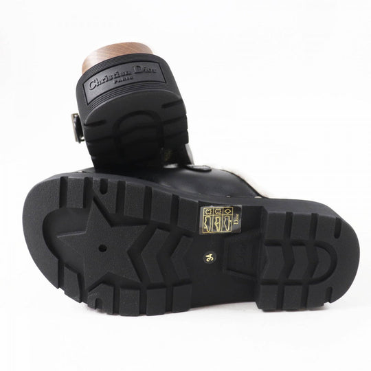 Christian Dior Sandals leather Black White Diorquake 34