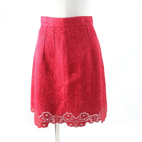 DOLCE&GABBANA skirt Main: 74% cotton, Main: 26% silk Red Women 40 Used Authentic
