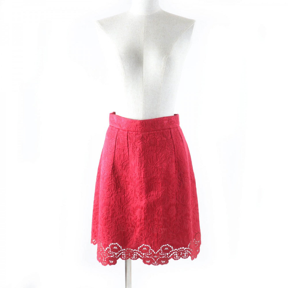 DOLCE&GABBANA skirt Main: 74% cotton, Main: 26% silk Red Women 40 Used Authentic