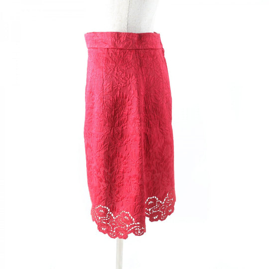 DOLCE&GABBANA skirt Main: 74% cotton, Main: 26% silk Red Women 40 Used Authentic