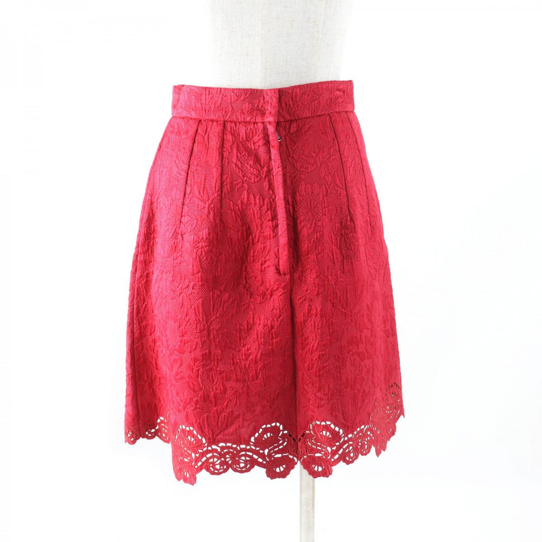DOLCE&GABBANA skirt Main: 74% cotton, Main: 26% silk Red Women 40 Used Authentic