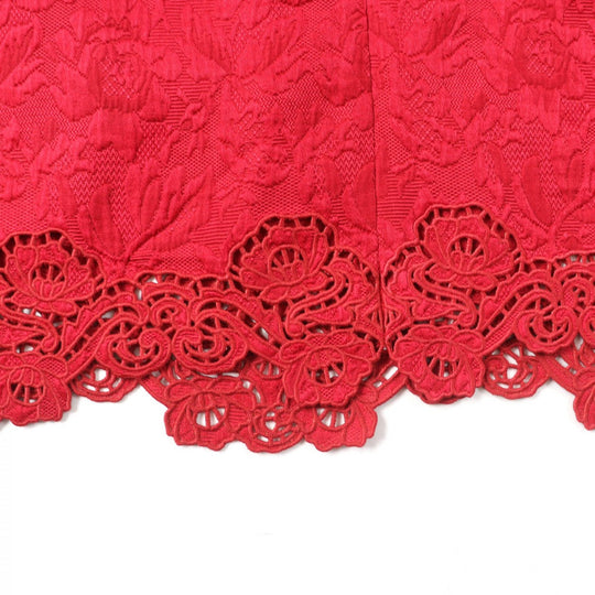 DOLCE&GABBANA skirt Main: 74% cotton, Main: 26% silk Red Women 40 Used Authentic