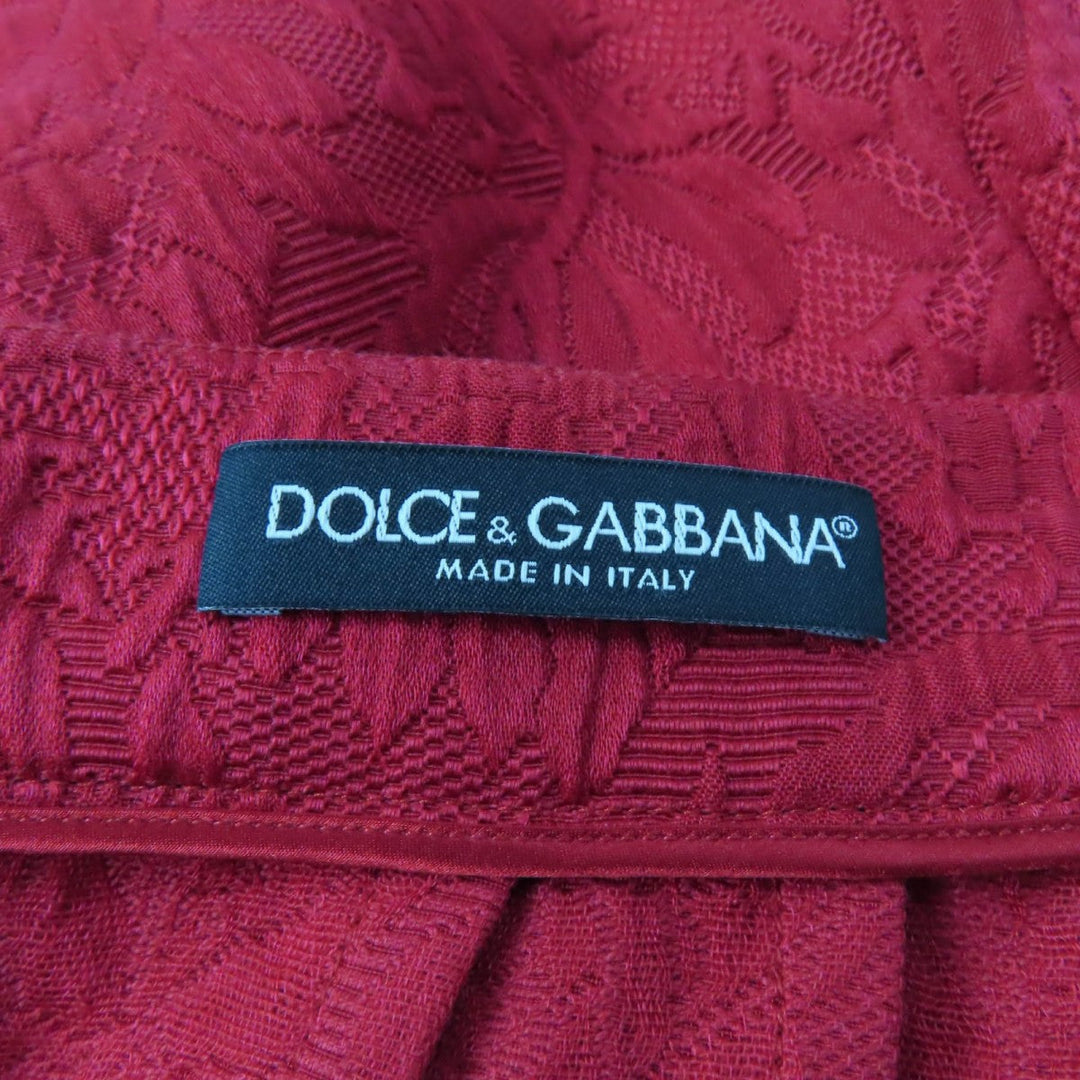 DOLCE&GABBANA skirt Main: 74% cotton, Main: 26% silk Red Women 40 Used Authentic