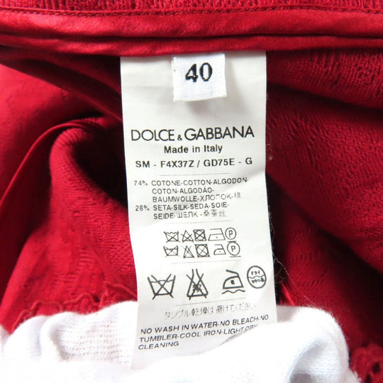 DOLCE&GABBANA skirt Main: 74% cotton, Main: 26% silk Red Women 40 Used Authentic