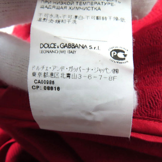 DOLCE&GABBANA skirt Main: 74% cotton, Main: 26% silk Red Women 40 Used Authentic
