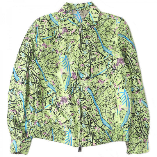 FENDI Blouson FW0554 silk Green beige 44
