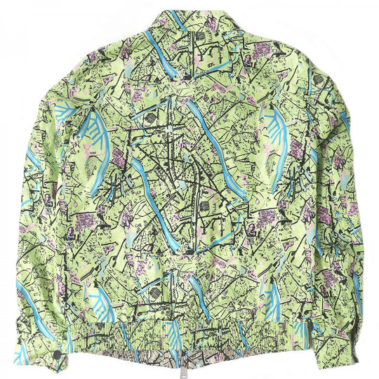 FENDI Blouson FW0554 silk Green beige 44