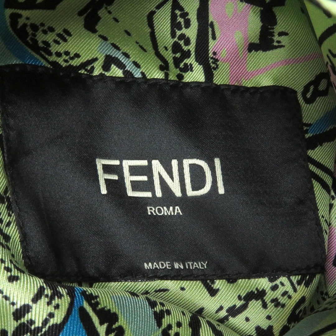 FENDI Blouson FW0554 silk Green beige 44