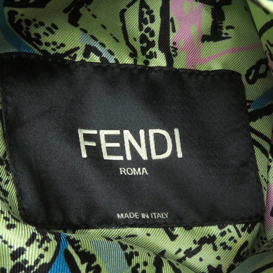 FENDI Blouson FW0554 silk Green beige 44