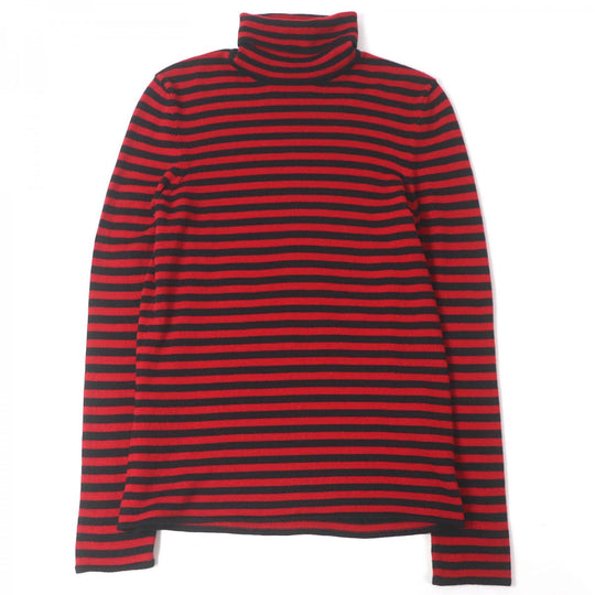 SAINT LAURENT PARIS knit 663345 Main: 100% wool Red black mens M Used Authentic