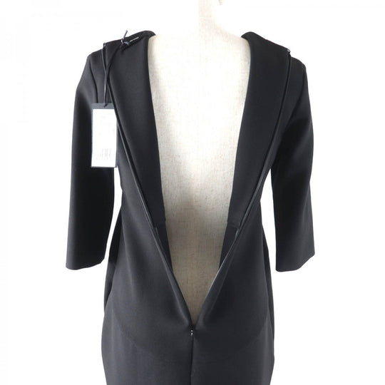 YOKO CHAN one piece YCD-623-886 Main: 63% polyester, Main: 34% rayon, Main: 3% polyurethane, Part: 100% polyester black Peplum long sleeve pearl dress Women 36 Used Authentic