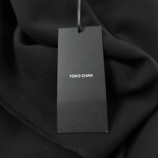 YOKO CHAN one piece YCD-623-886 Main: 63% polyester, Main: 34% rayon, Main: 3% polyurethane, Part: 100% polyester black Peplum long sleeve pearl dress Women 36 Used Authentic