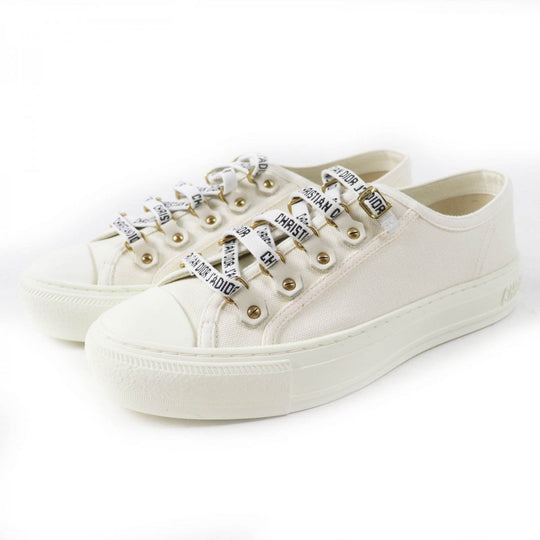 Christian Dior Low cut sneakers canvas white WALK N DIOR 37