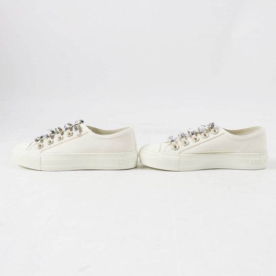 Christian Dior Low cut sneakers canvas white WALK N DIOR 37