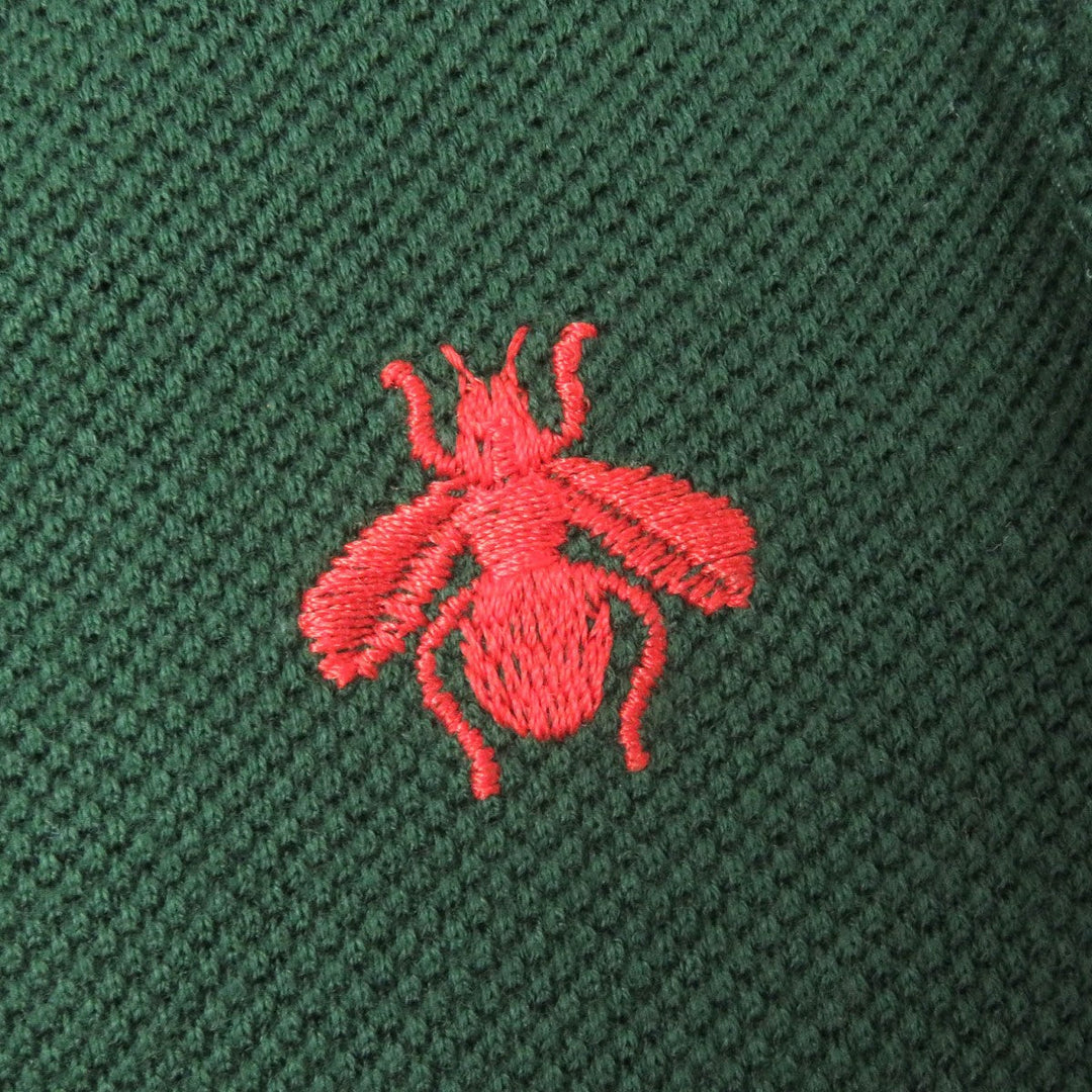 GUCCI Short sleeve polo shirt 431039 Main: 93% cotton, Main: 7% polyurethane, Part: 100% cotton, Part: 100% polyester green mens S Used Authentic