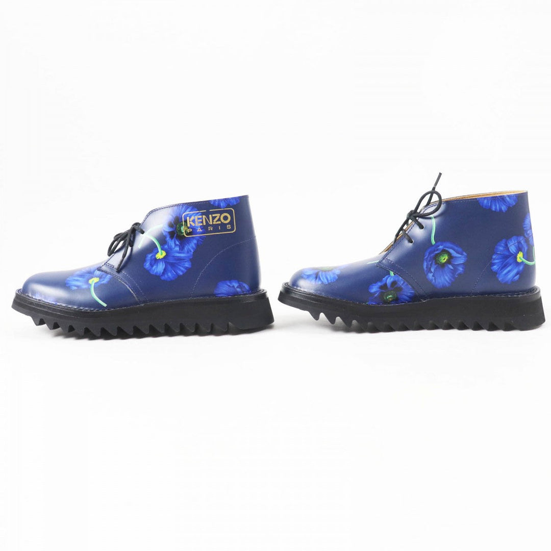 KENZO short boots Main: Leather Blue navy KENZOWAVE Women 37 Used Authentic