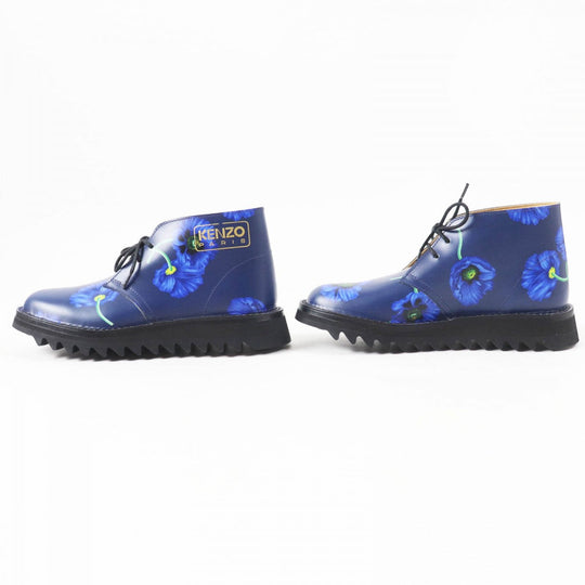 KENZO short boots Main: Leather Blue navy KENZOWAVE Women 37 Used Authentic