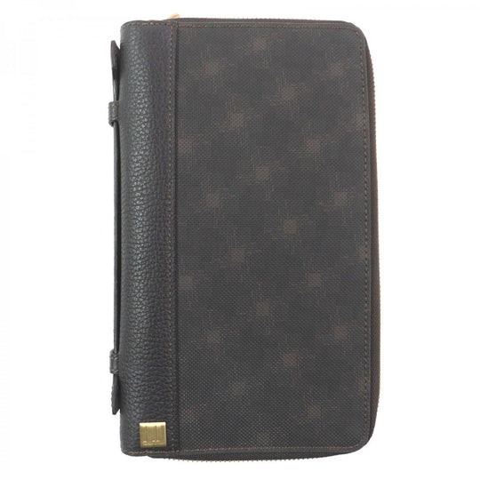 Dunhill Long Wallet Purse Main: PVC, Main: Leather Dark brown D-EIGHT mens Used Authentic