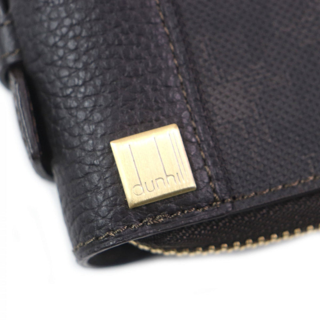 Dunhill Long Wallet Purse Main: PVC, Main: Leather Dark brown D-EIGHT mens Used Authentic