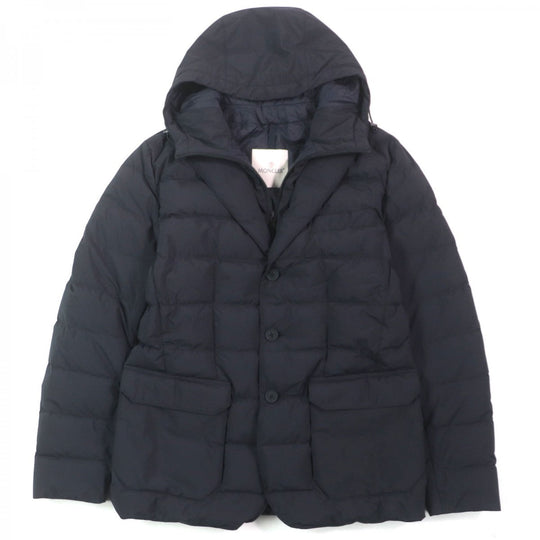 MONCLER Down jacket Outer: 100% polyester, Lining: 100% nylon, Lining: 100% nylon, Part: 100% wool, Filling: 90% down Dark navy VERNOUX mens 1 Used Authentic