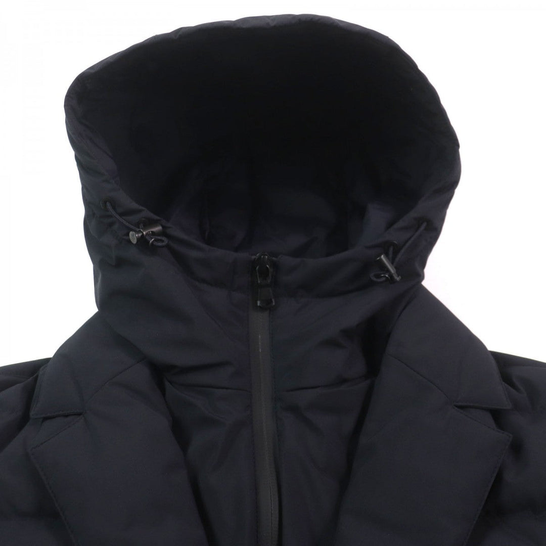 MONCLER Down jacket Outer: 100% polyester, Lining: 100% nylon, Lining: 100% nylon, Part: 100% wool, Filling: 90% down Dark navy VERNOUX mens 1 Used Authentic