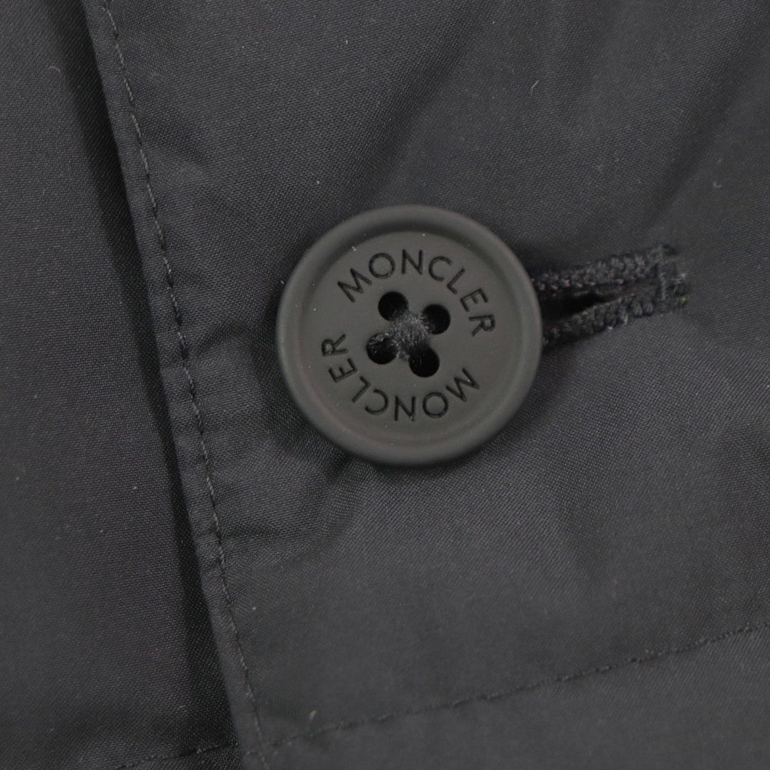 MONCLER Down jacket Outer: 100% polyester, Lining: 100% nylon, Lining: 100% nylon, Part: 100% wool, Filling: 90% down Dark navy VERNOUX mens 1 Used Authentic