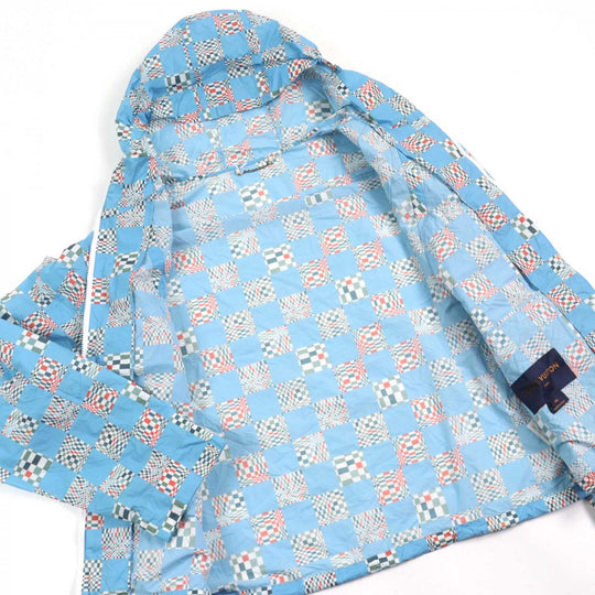 LOUIS VUITTON Hoodie HKB85W Main: 100% nylon Light blue type mens 48 Used Authentic