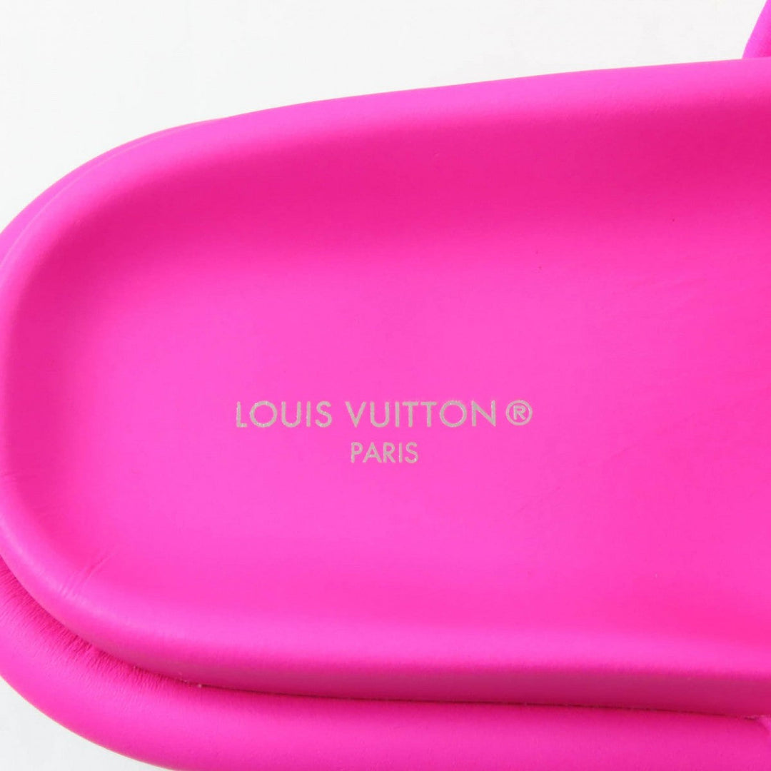 LOUIS VUITTON Sandals 1AB1NO Monogram pattern neoprene, Anna and Mick footbed pink Pool Pillow Women 35 Used Authentic